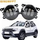 Автомобильные левые и правые Противотуманные фары в сборе, Светодиодный Противотуманные фары Angel Eye, дневные ходовые огни, противотуманные фары s H11 12 В для Honda Fit 2015 - 2018