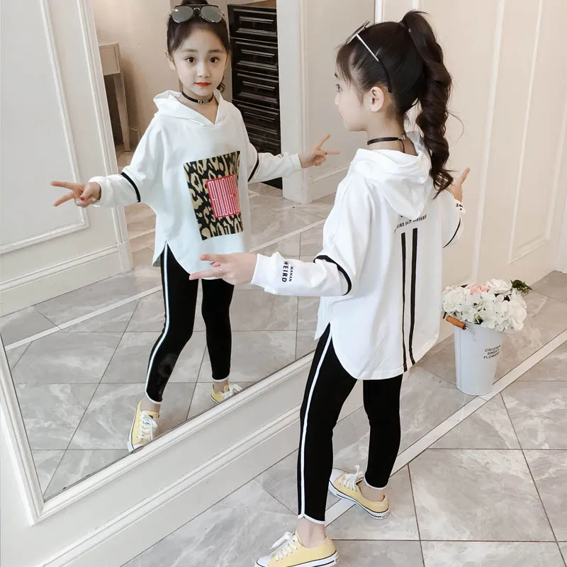 Girls Clothes 2021 Clothing For Hoodie + Dress Pants Suits Spring Autumn Kids Teen Children 5 6 7 8 9 10 12 Years | Мать и ребенок