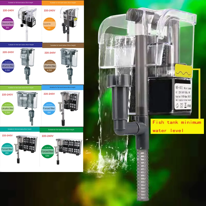 Аквариумный фильтр для водопада Водяной насос внешний кислородный filtr ryby