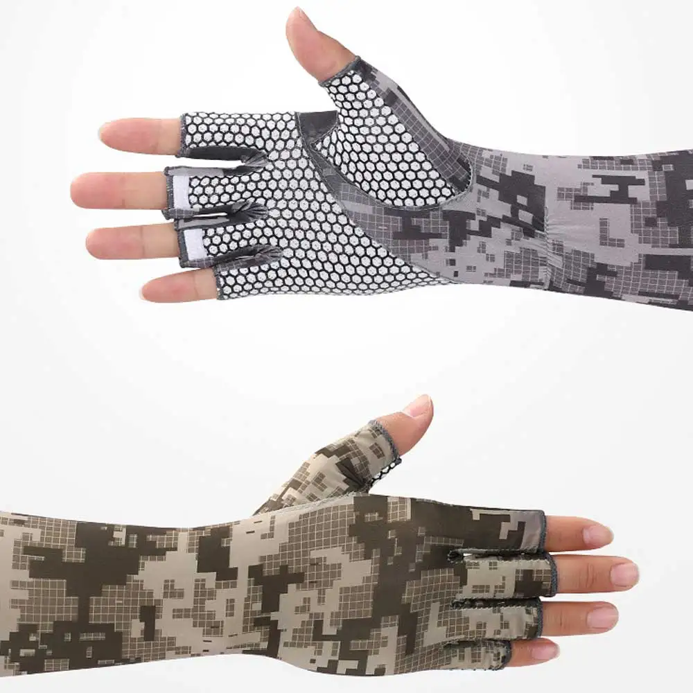 

1 Pair Arm Sleeves Summer Sun UV Protection Ice Cool Cycling Running Fishing Climbing Driving Arm Cover Warmers for Men Outdoor