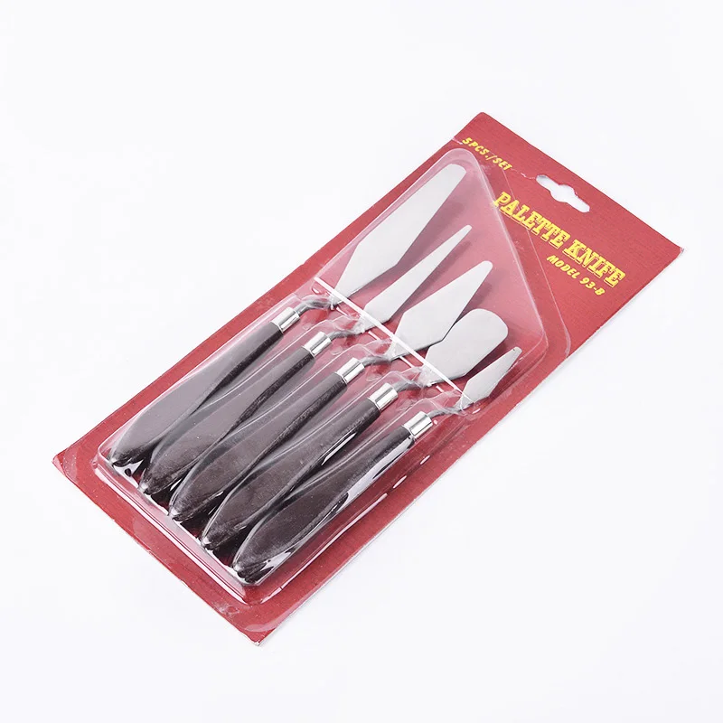 

5Pcs/Set Professional Mixed Stainless Steel Palette Scraper High Quality Knife Tools For Artist Oil Painting Art Supplies