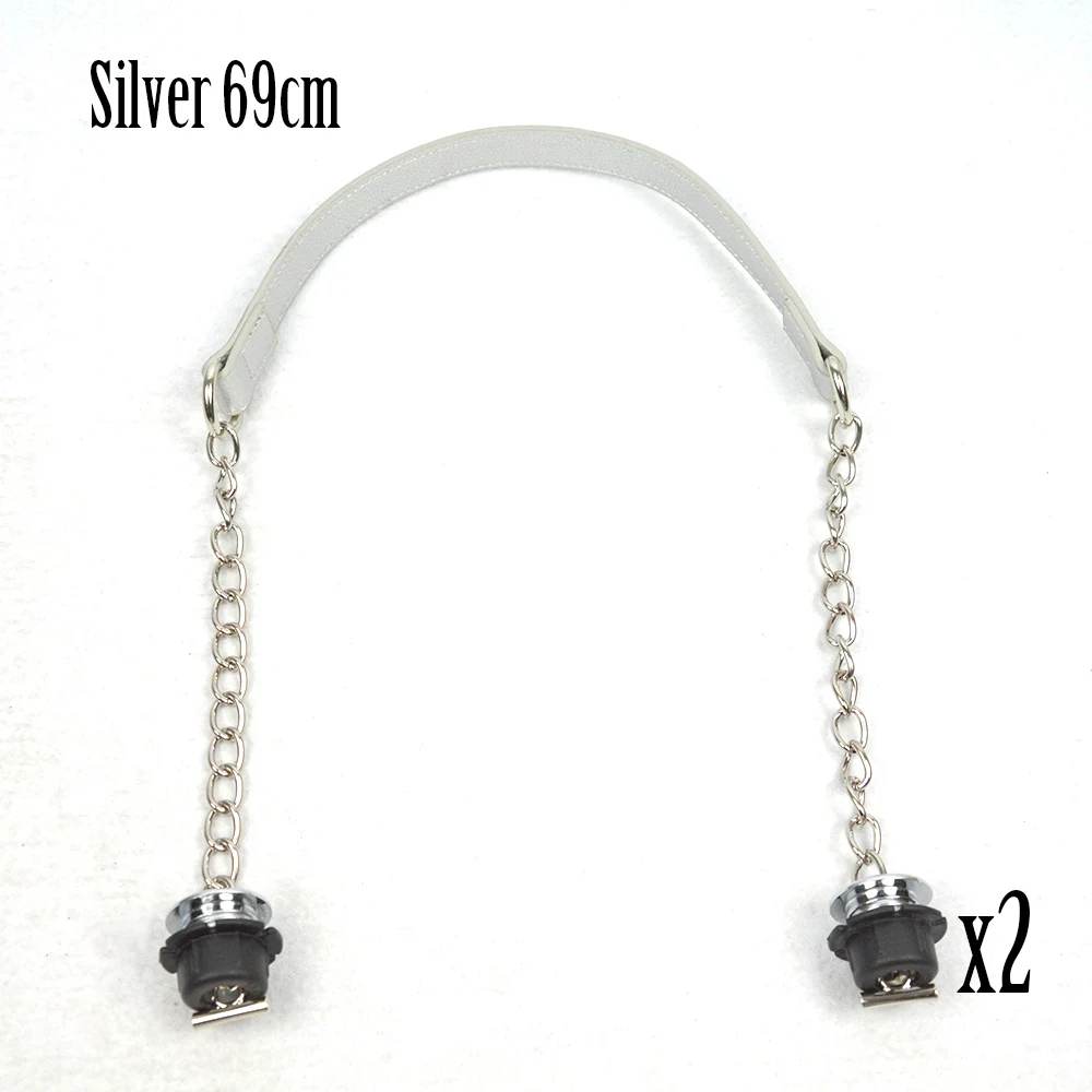 silver Новинка, TANQU, 1 пара серебряных коротких толстых цепей Obag с металлическим напылением и винтом для сумки, женская сумка через плечо - Цвет: silver