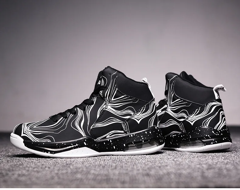 Jordan shoes high help couple night light basketball shoes shock-absorbing anti-slip wear-resistant combat boots sneakers