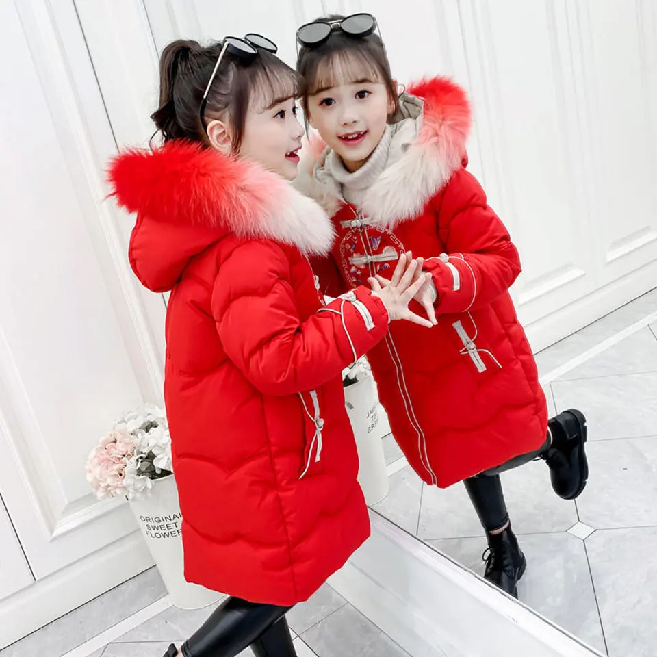 Купи Winter Parka For girls 2020 New Design warm thicken Jackets Coat Mid Length Children Outerwear 3 4 6 8 10 11 12 Yrs Girl coat за 2,335 рублей в магазине AliExpress