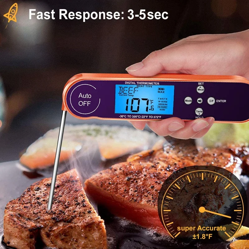 Водонепроницаемый мгновенный считывание Ультра быстрый цифровой термометр для