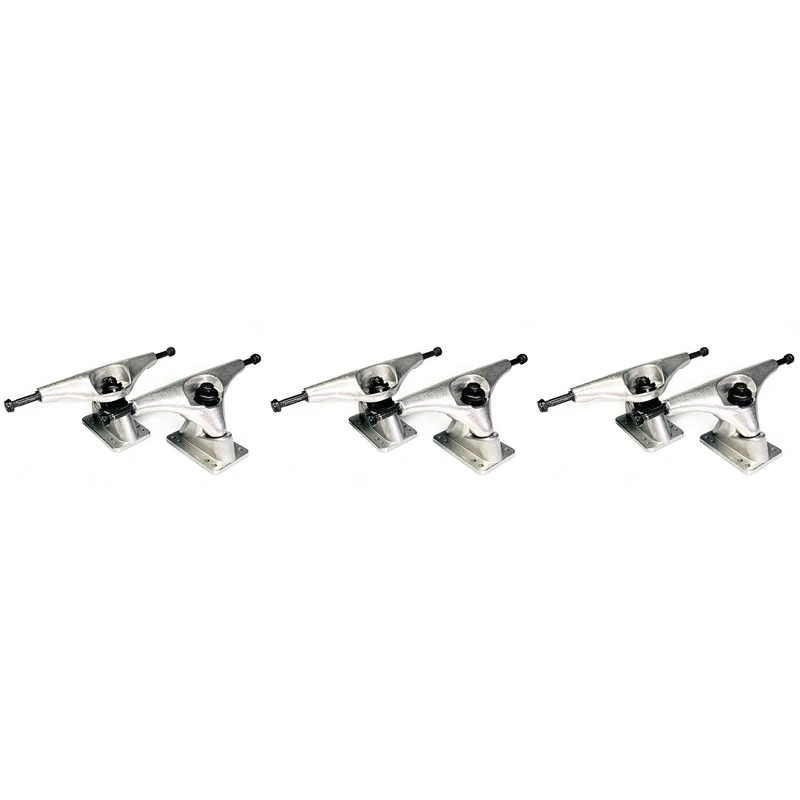 

6Pcs 6.25Inch Silver Surf Skateboard Trucks Surf Skate Skateboard Truck Fish Board Long Board Steering Bracket