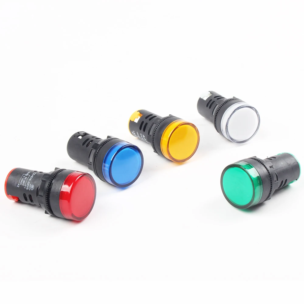 Ad16 22 AD16 5 цветов AC220V пластиковый индикатор питания сигнасветильник мм размер
