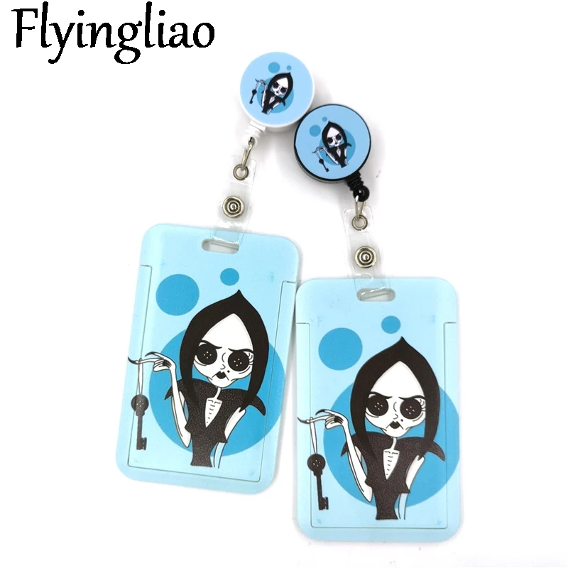 

Horror Movie Coraline Card Holder Women Men Business Lanyard Badge Card Case Women Card Cover Student Lanyard ID Name Card