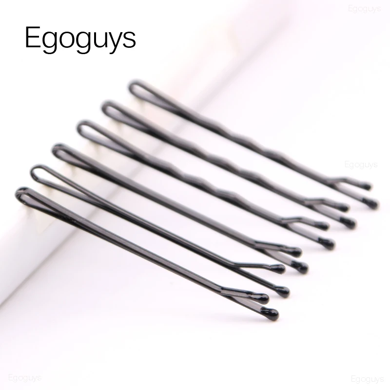 

10PCS Girls Black Hair Clips Women Bobby Pins Waved Hairpins Metal Thread Curly Barrettes Lady Wavy U-shaped Hair Styling Tools