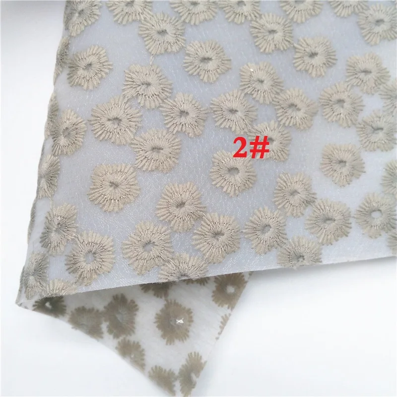 Glitterwishcome 21X29 см A4 Размер Вышивка Цветы на чистой ткани листы для бантов, GM617A - Цвет: 2