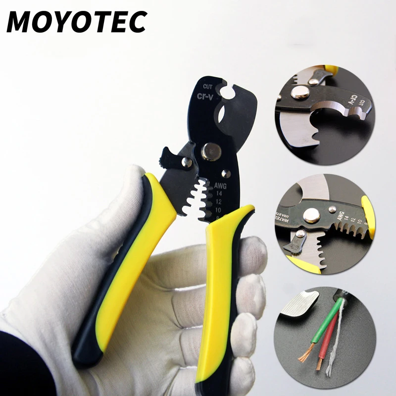 

MOYOTEC Crimping Pliers Cutting Electricial Wire Stripper Household Electricians Multi Tool Hand Tools Cable Cutter