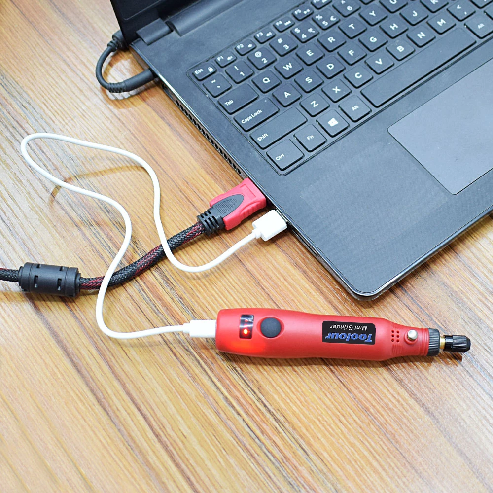 Toolour мини беспроводной шлифовальный станок USB 5 В DC 10 Вт станок с переменной скоростью роторный набор инструментов дрель гравер ручка для фрезерования полировки