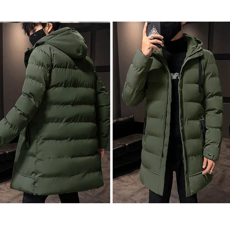 2021 Winter Men's Jacket Warm Hooded Thick Cotton Coat Male Casual High Quality Overcoat Thermal | Мужская одежда
