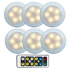 Светильник для шкафа на батарейках, ночник с дистанционным управлением и затемнением светодиодный Светодиодная лампа для дома, спальни, кухни, коридора, буфета