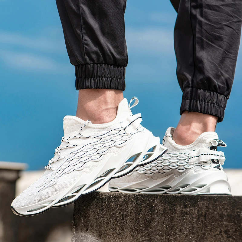 SMS Outdoor Men Shoes Running Shoes for Men Jogging Walking Sports Breathable Blade Shoes High-quality Sneakers Lace-up Sneakers