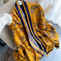 women winter scarf 2021 new thick shawl floral print female warm blanket pashmina cashmere stoles lady large wrap echarpe