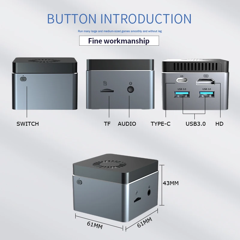 Retro Video Game Console Chuwi Larkbox Super Console X Mini PC Box WIN11 For PS2SSWIIPSPN64DC Intel J4125 With 61000+ Games