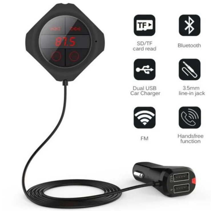 Q7s автомобильный комплект громкой связи Bluetooth автомобильное Usb зарядное устройство fm-передатчик беспроводной автомобильный fm-модулятор Автомобильный MP3-плеер автомобильный Стайлинг Musica