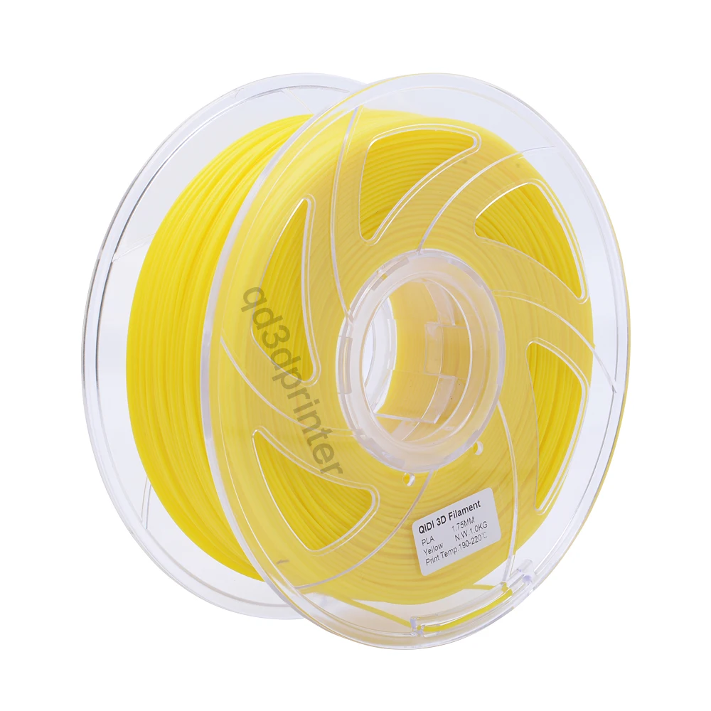 

QIDI TECH High Quality 3D Printer Filaments PLA 1.75mm yellow colour 1kg