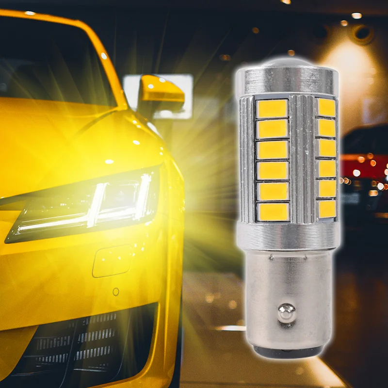 

2PCS 1156 1157 Car LED Turn Signal Light White Yellow High Brightness Auto Tail Bulb Reverse Lamp Brake Lights DRL 12V