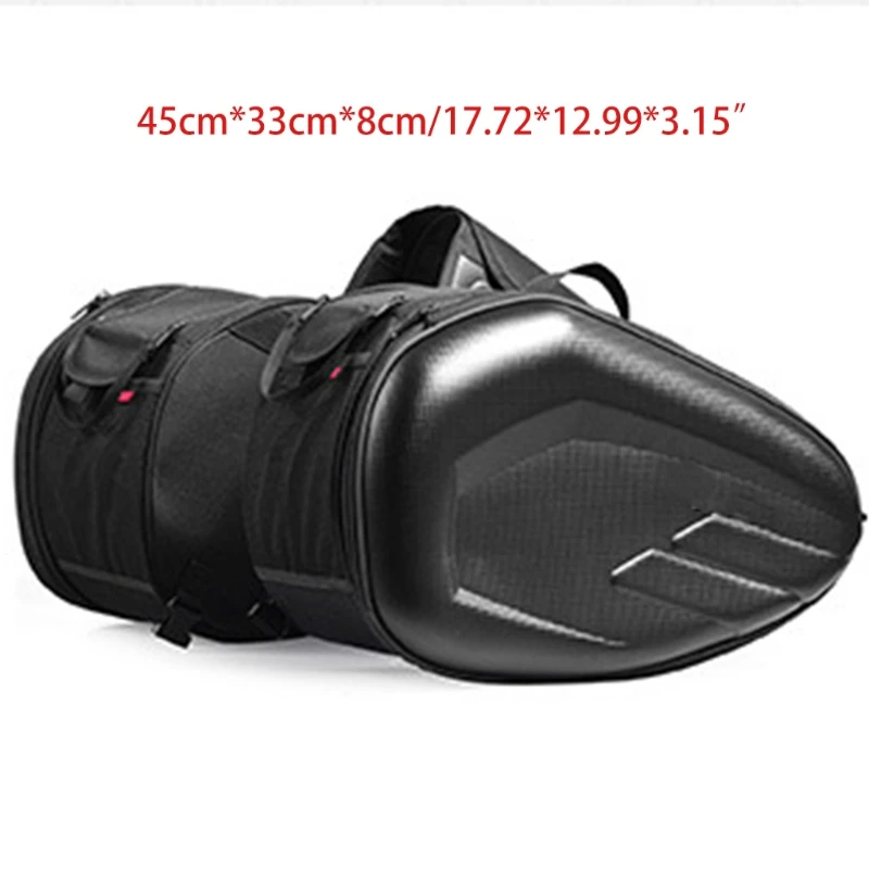 

1 Pair Motorcycle Saddle Bags Universal Motorbike Travel Saddlebags Rear Seat Luggage 36L-58L Large Capacity Expandable Bag