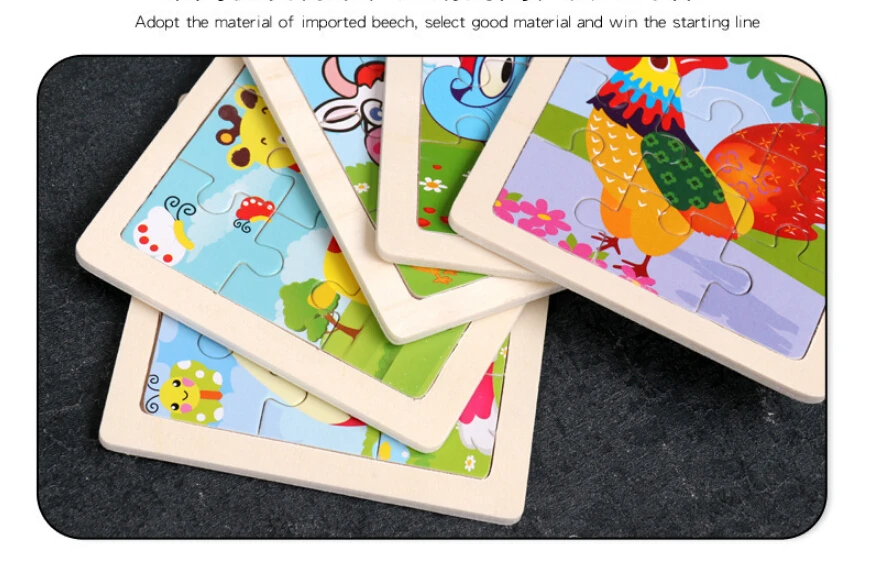 Мини Размер 11*11 см детская игрушка деревянная головоломка 3D для детей Детские