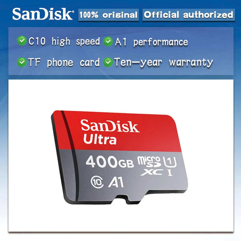 Sandisk 16GB 32GB micro sd card 64GB 128GB cartao de memoria 200GB 256GB memory class10 400GB tf for smart phone | Компьютеры и офис