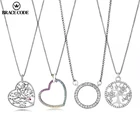 Подвеска женская круглая, с посеребренным покрытием, 45 см