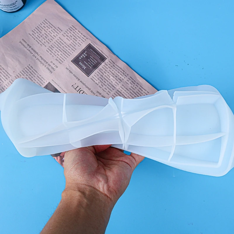 

Rectangle Tray Crystal Epoxy Resin Mold Serving Board Plate Placemat Silicone Mould DIY Crafts Decorations Casting Tools