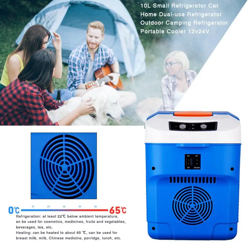Мини холодильник 10л Электрический кулер и обогреватель для дома автомобиля