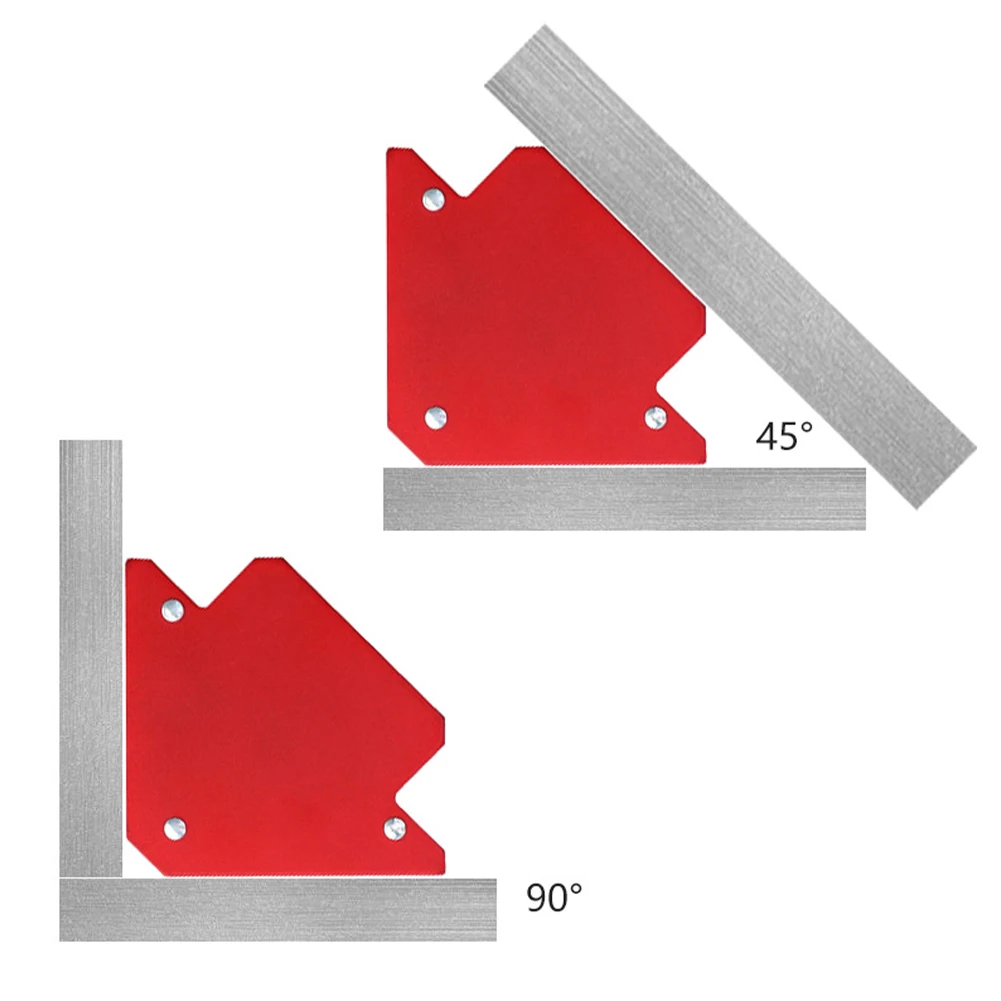 

6pcs Super Magnetic Home Mini Triangle Soldering Positioner Red Practical Fixed Angle Multifunction Welding Locator Professional