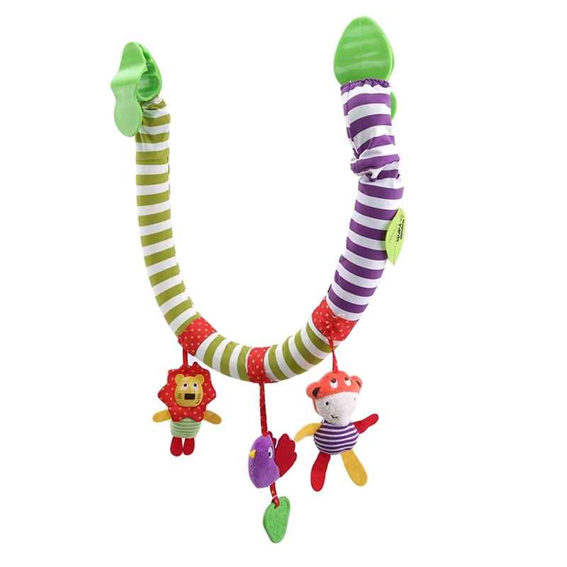 

Baby Plush Rattle Toys Stroller Bed Crib Spiral Hanging Mobile Infant Animal Toys Gift For Newborn Rainbow Teether Pendant Toys