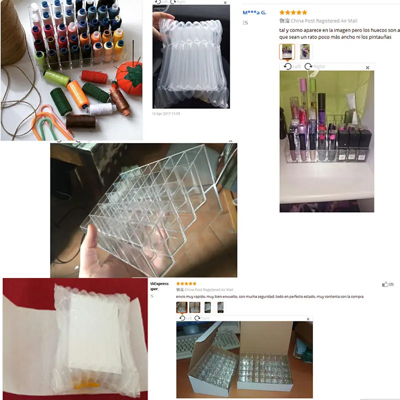 

40 Trapezoid Clear Makeup Display Lipstick Stand Case Cosmetic Organizer Holder Hot Sale High Quality