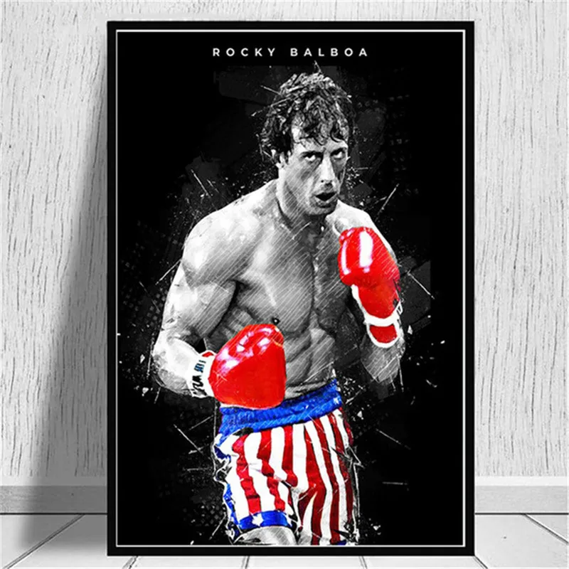 

Motivational Rocky Balboa Boxing Bodybuilding Picture Abstract Canvas Painting Posters Prints Wall Art Picture for Home Decor