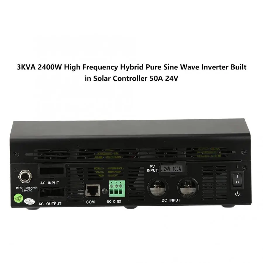 Высокочастотный Гибридный инвертор 3KVA 2400W немодулированный синусоидальный