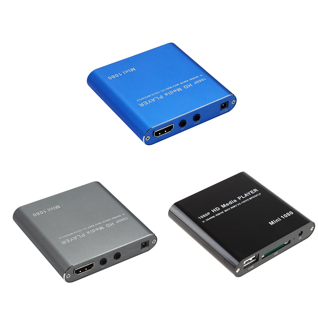 1080P Мини HD медиаплеер AV USB SD MMC мультимедийная реклама MKV автомобильный внешний