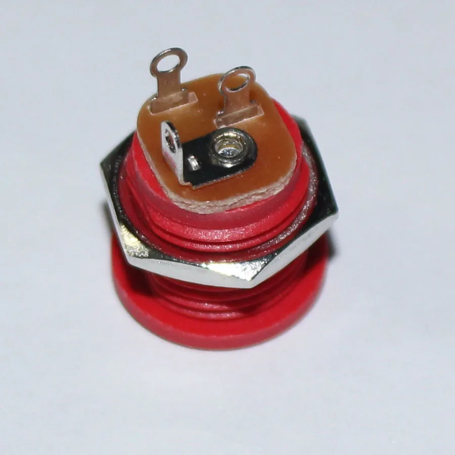 5pcs DC-022 5.5*2.1mm / 5.5x2.1mm DC Power Plug Socket Connector With Nut Panel Mounting Jack Adaptor Red color | Обустройство дома
