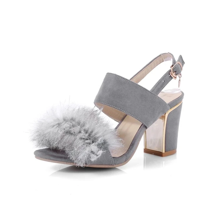 Сандалии большого размера на высоком каблуке женская обувь летние женские