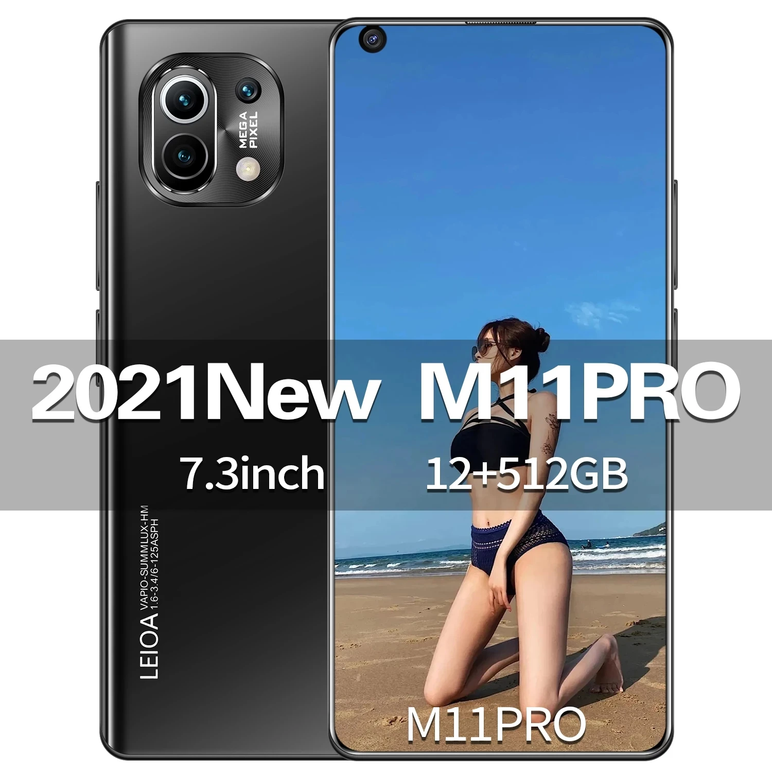 

Smartphone Xiao M11 Pro 7.3Inch HD Screen 4G/5G Android10 Face Recognition MTK6889 16+32MP Global Version Cellphone