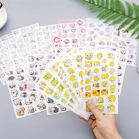 6pcsset kawaii cute drawing market planner book diary stickers pvc transparent scrapbooking children decorative stickers