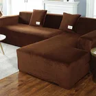 Бархатные плюшевые l-образный эластичный диванных чехлов для Гостиная эластичные мебель для дивана Стретч Диван Ipad Mini 1234-местный