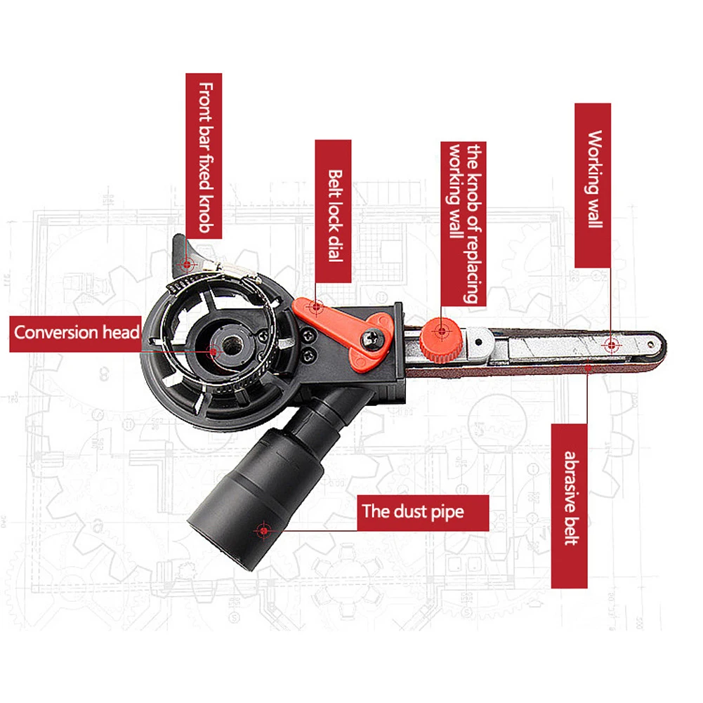 

M10 M14 DIY Sander Sanding Belt Adapter For 115/125 Electric Angle Grinder Thread Spindle For Industury Woodworking Metalworking