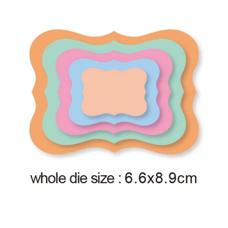 

Irregular Layer Frame Metal Cutting Dies Stencils For Scrapbooking Photo Album Decoration Embossing Paper Card making