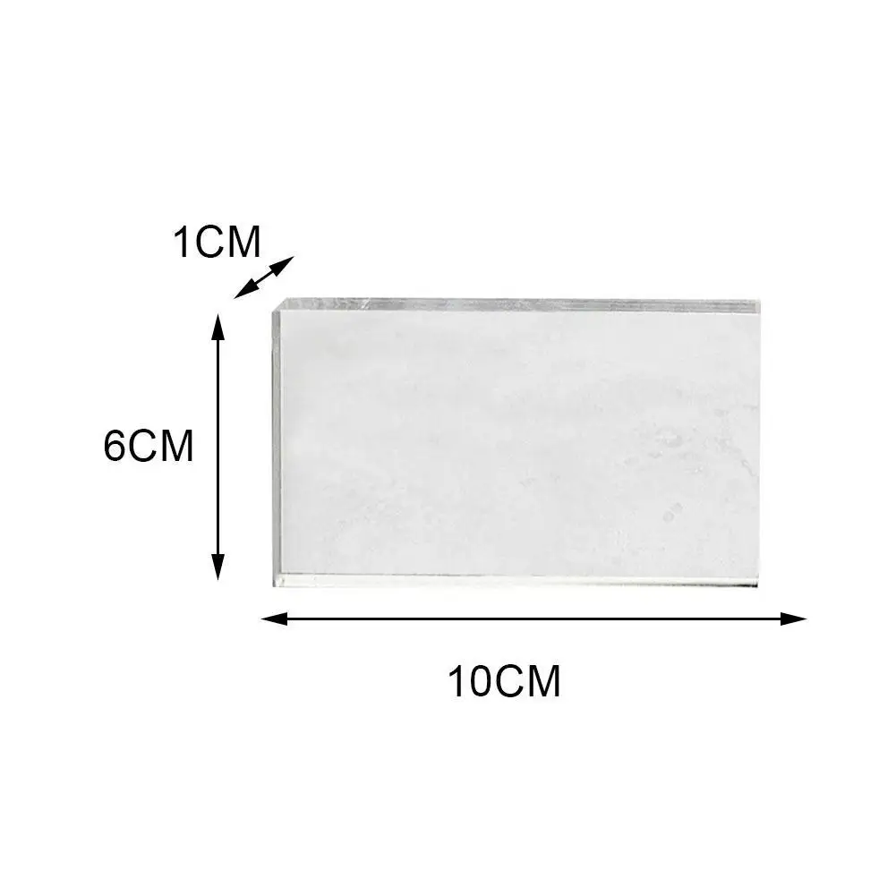 

1Pcs Lightweight Transparent Acrylic Stamp Template Rectangular DIY Scrapbooking Color Shape Panel Process Block Tool Stamp A9S0