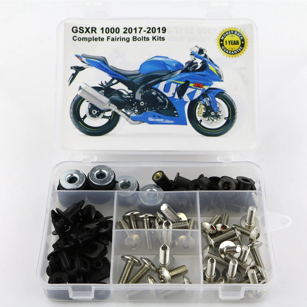 Silver Для Suzuki GSXR1000 GSXR 1000 полное покрытие полный обтекатель Болты Комплект стальные зажимы болты для кузовных работ гайки OEM стиль - Цвет: Silver