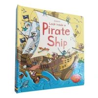 britain english 3d usborne look inside a pirate ship flap book education children kids reading learning boy gift over 50 flaps