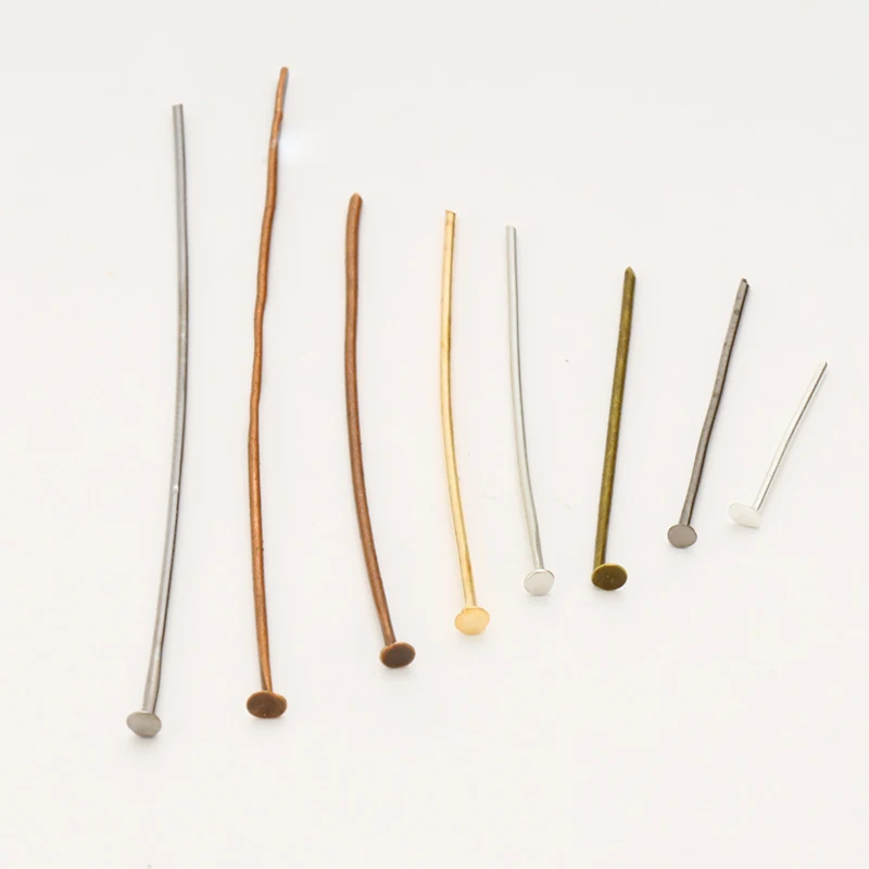 200pcs/set Metal Heads Eye Flat Head Pin For DIY Jewelry Making Findings Accessories 15/20/25/30/35/40/45/50/60/70mm | Украшения и