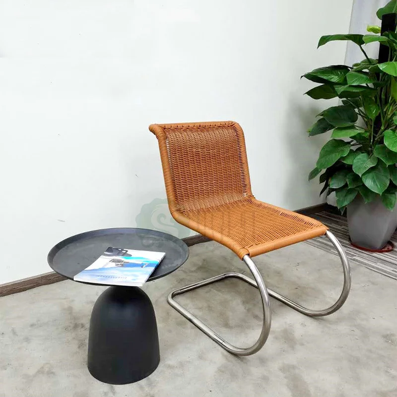 Уличное плетеное кресло стул из нержавеющей стали для помещений компьютерное