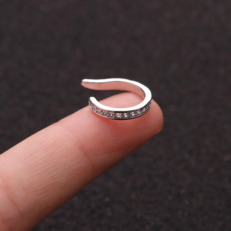 U-образные зажимы для ушей ювелирные изделия тела циркон нержавеющая сталь ушной