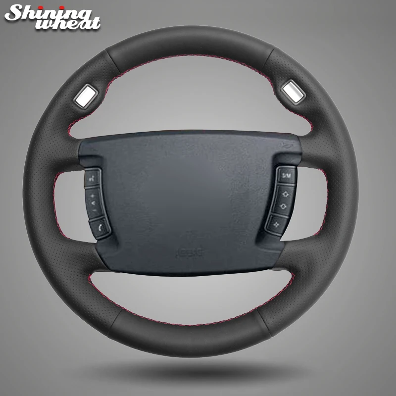 

Black Leather Car Steering Wheel Cover for for BMW E65 E66 2001- 2008 (4-Spoke)